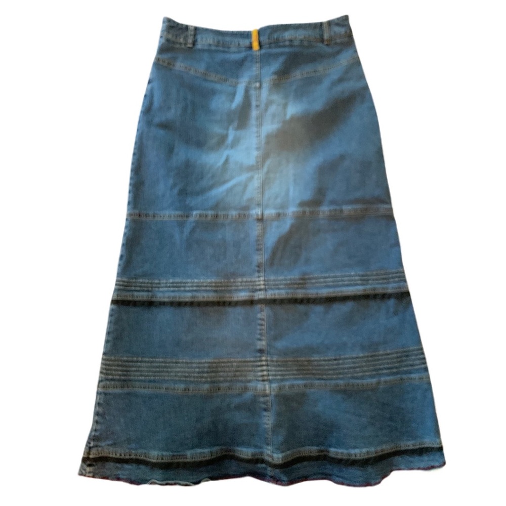 Anthropologie Louie vintage denim maxi skirt, size 12
